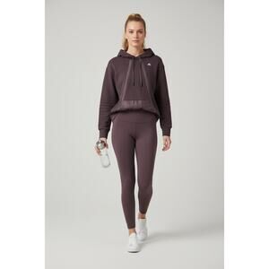 Women’s Adidas Activewear Hooded Turtleneck Pullover Sweater Plum Purple Medium